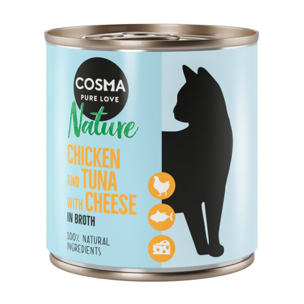 Cosma Nature 6 x 280 g - Kylling og tunfisk med ost