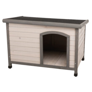 Trixie Natura Hundehus med flatt tak - M-L: 104 × 72 × 68 cm (grå)