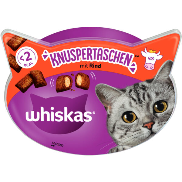 Whiskas Snacks økonomipakke - Crunchy Okse (8 x 60 g)