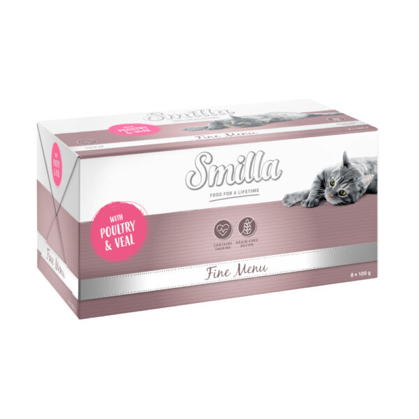 Smilla Fine Menu 8 x 100 g - Fjærkre & Kalv