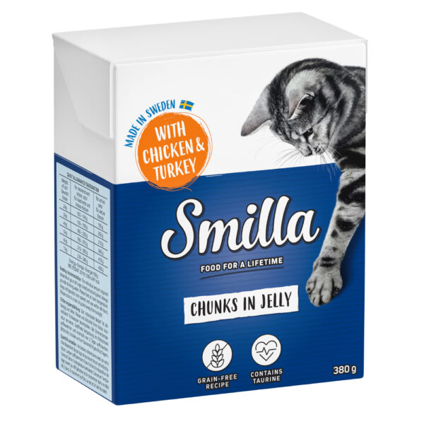 Smilla Biter i gelè 6 x 380 g - Kylling & Kalkun