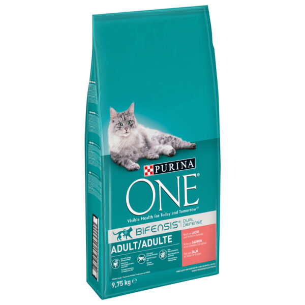 Purina ONE Adult - Laks & Fullkorn - Økonomipakke: 2 x 9