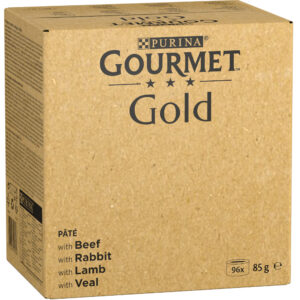 Jumbopakke: Gourmet Gold 96 x 85 g - Hjertelig Mousse: Okse