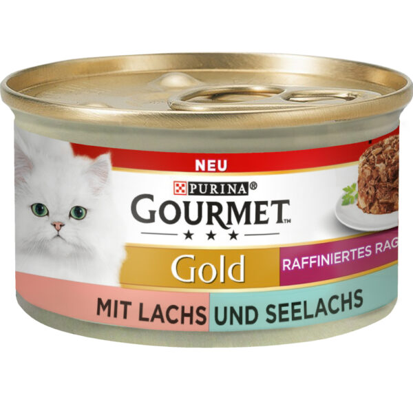 Gourmet Gold Raffinert ragu 12 x 85 g - Laks og sei