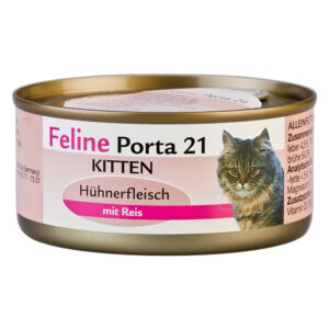 Feline Porta 21 Kitten - kylling med ris - 6 x 156 g