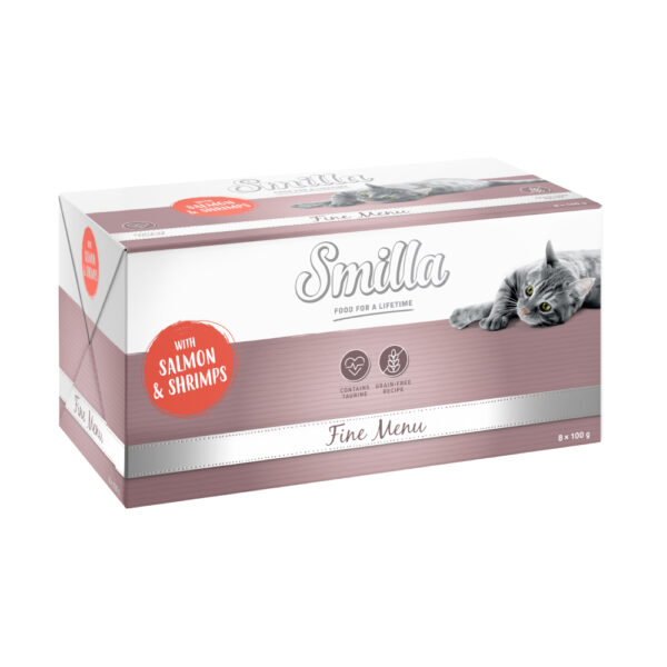 Smilla Fine Menu 8 x 100 g - Laks og reker