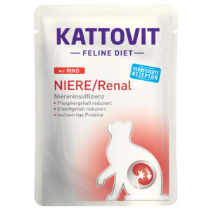 Kattovit Feline Nyre/Renal Porsjonspose 24 x 85 g - 24 x 85 g Okse