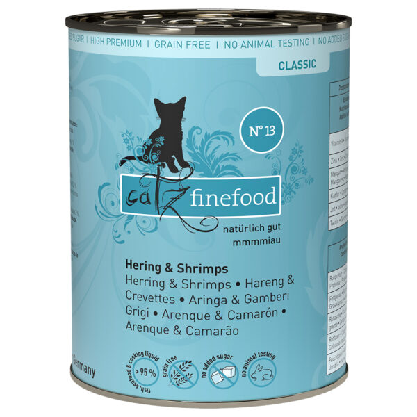 Økonomipakke catz finefood bokser 24 x 400 g - Sild & Reker