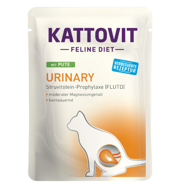 Kattovit Feline Urinary Porsjonspose 24 x 85 g - Kalkun