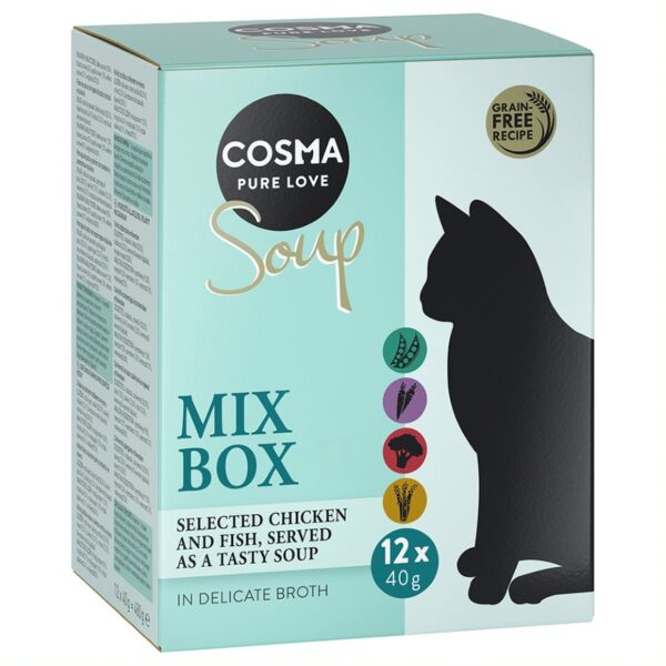 Økonomipakke Cosma Soup 24 x 40 g - Mix 2 (4 Sorter)