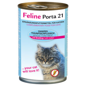 Feline Porta 21 kattefôr - 6 x 400 g - Tunfisk med brisling