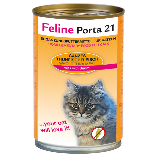 Økonomipakke Feline Porta 21 - 12 x 400 g - Tunfisk med surimi