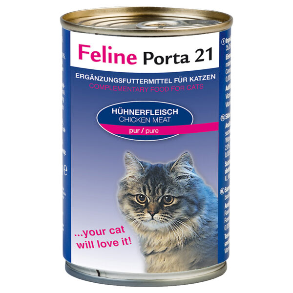 Feline Porta 21 kattefôr - 6 x 400 g - Kylling