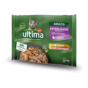 Ultima Cat Sterilized 48 x 85 g - Høns og laks