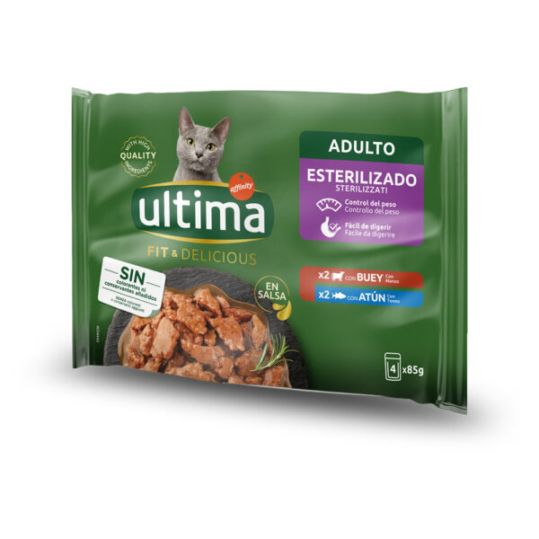 Ultima Cat Sterilized 48 x 85 g - Okse og tunfisk