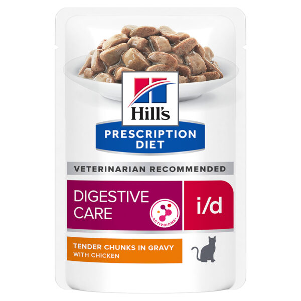 Hill's Prescription Diet i/d Digestive Care kattefôr med Kylling - 12 x 85 g