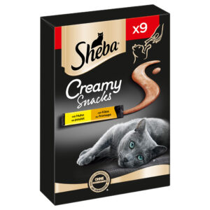 Sheba Creamy Snacks - Kylling og ost (9 x 12 g)