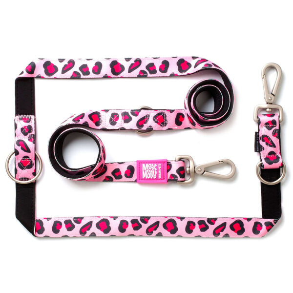 Max & Molly multifunksjonsbånd Leopard Pink - Str S: 200 cm lang