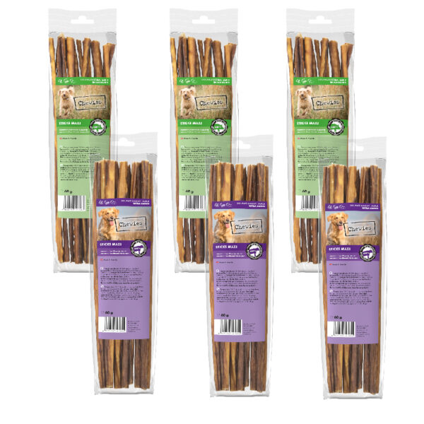 Chewies Sticks Maxi Okse & Svin - 6 x 60 g (okse & svin)