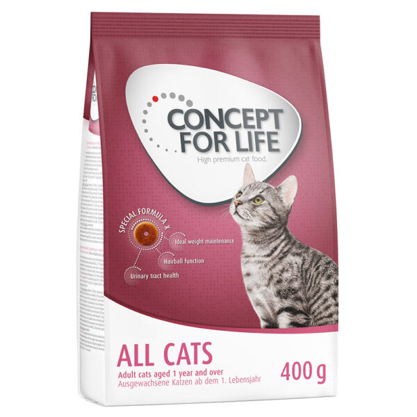 400g Concept for Life tørrfôr til katter - spesialpris! - All Cats