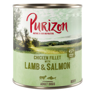 Purizon Adult 12 x 800 g - kornfri - Lam & Laks med Potet & Pære