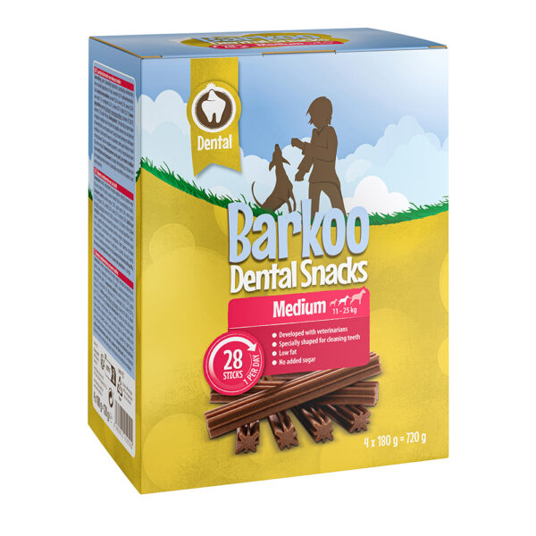 Økonomipakke Barkoo dental snacks - Medium 28 stk (720 g)