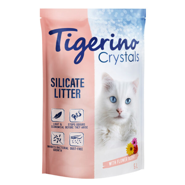 Tigerino Crystals Flower-Power kattesand - 6 x 5 l