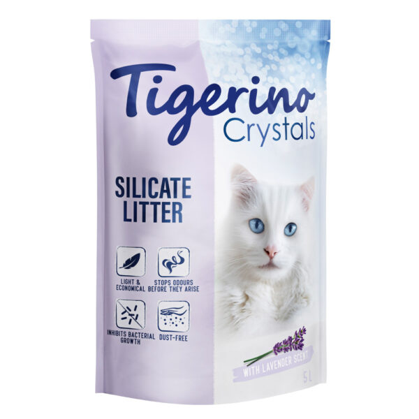 Tigerino Crystals Lavendel kattesand - 6 x 5 l