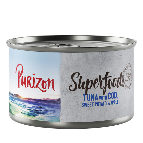 Purizon Superfoods 6 x 140 g - Tunfisk med torsk