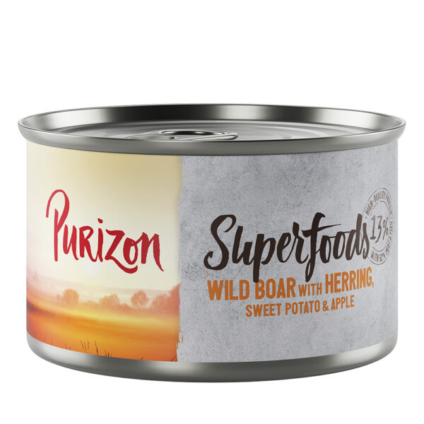 Purizon Superfoods 6 x 140 g - Villsvin med sild