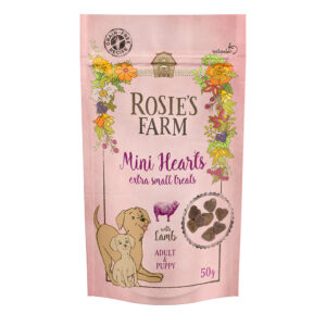 Rosie's Farm Snacks Puppy & Adult "Mini Hearts" lam -5 x 50 g