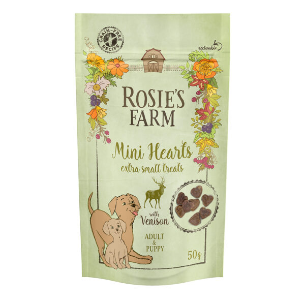 Rosie's Farm Snacks Puppy & Adult "Mini Hearts" Wild - 50 g