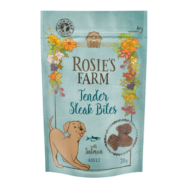 Rosie's Farm Snacks Adult "Tender Steak Bites" laks - 5 x 70 g