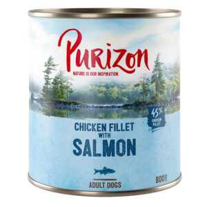 Purizon Adult 12 x 800 g - kornfri - Laks med Spinat & Kokos