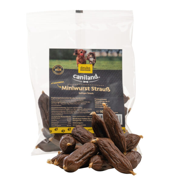 Caniland Mini strutsepølser - 100 g