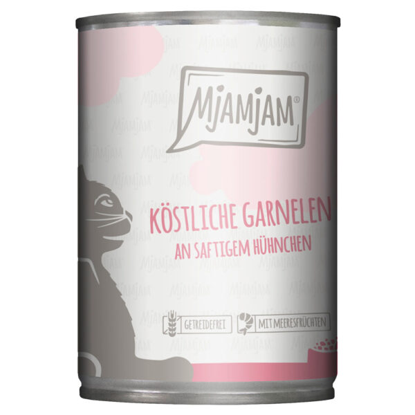 Økonomipakke MjAMjAM kattemat 400 g x 24 stk - deilige reker med saftig kylling