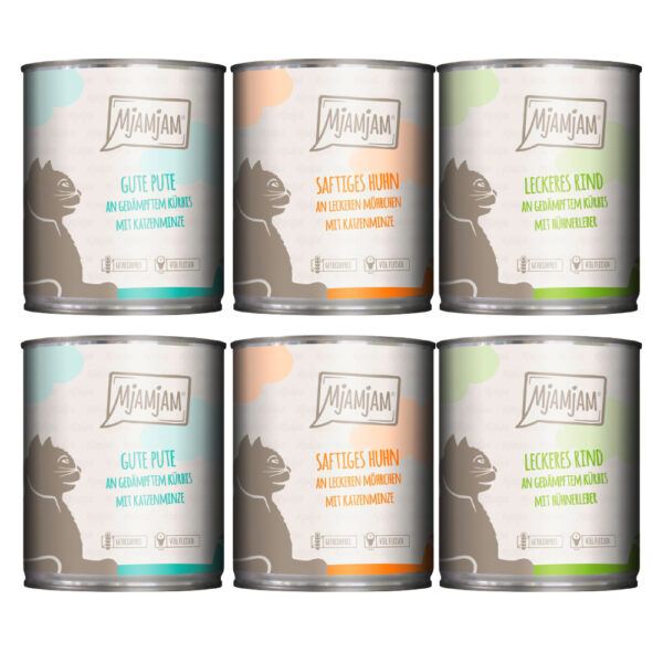 Mixpack MjAMjAM ren kjøttglede 6 x 800 g - Blanding (3 varianter)