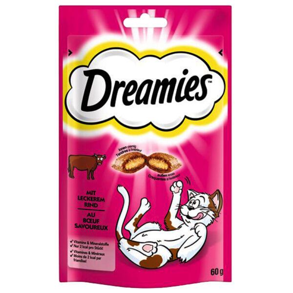 Prøvepakke Dreamies 4 x 60 g - Ost