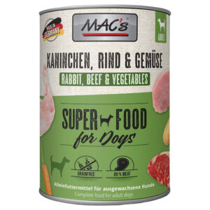 MAC's Dog Adult 24 x 800 g - Kanin & Grønnsaker