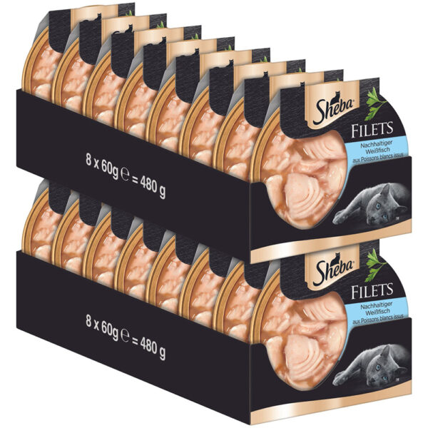 Sheba Fine Fileter 16 x 60 g - Hvitfisk