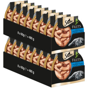 Sheba Fine Fileter 16 x 60 g - Kylling med tunfisk