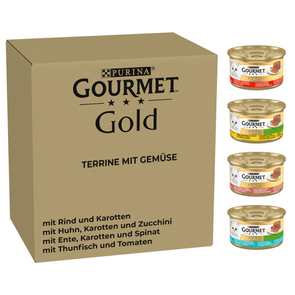 Jumbopakke Gourmet Gold Terrine 96 x 85 g - med grønnsaker