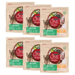 Purina One Mini Active Kylling & ris - 2 x 9 kg (12 x 1.5 kg)