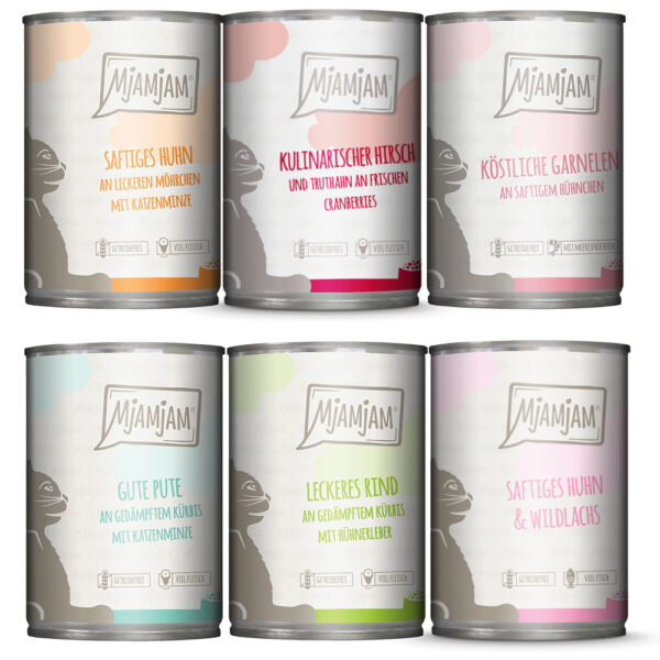 Mixpack MjAMjAM 6 x 400 g - Blanding (6 varianter)