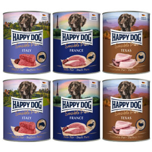 Happy Dog Pure 6 x 800 g - Blandet Sensible Pure