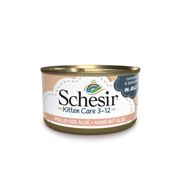 Schesir Kitten 6 x 85 g - Kylling med aloe 6 x 85 g