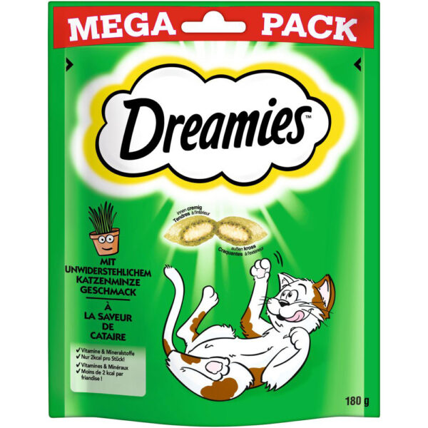 Dreamies kattesnacks Big Pack - Økonomipakke: Kattemynte (4 x 180 g)