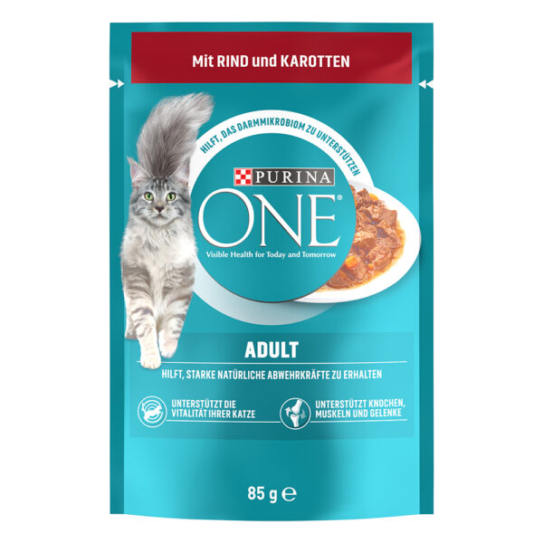 Purina One Adult - Adult Okse og gulrot 26 x 85 g