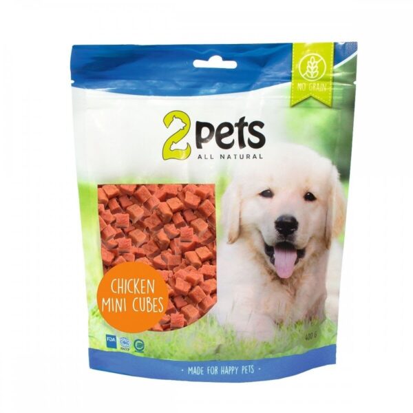 2pets Minicubes Hundegodteri med Kylling 400 g