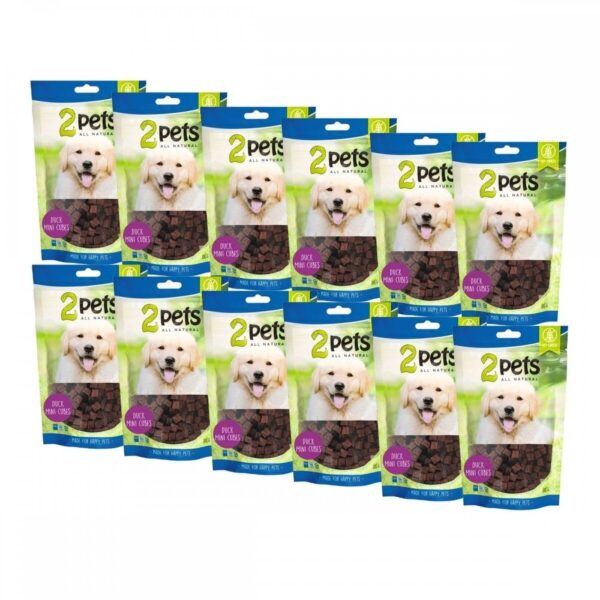 2Pets MiniCubes med And 12 x 100 g